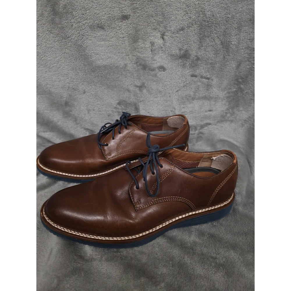 Johnston & Murphy XC4 TRUFOAM Leather Plain Toe Oxford Shoes 20-6896 Mens 9.5